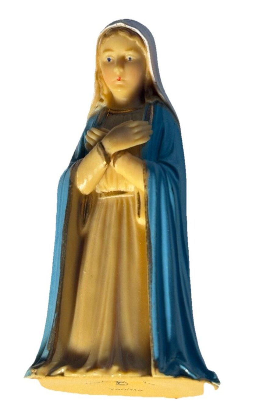 Vintage 1960s Mary Nativity 3.75" Figurine Figure Plastic Hong Kong Replacement